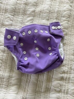 Baby Land Purple Adjustable Snap Cloth Diaper Cover - Kids Accessories